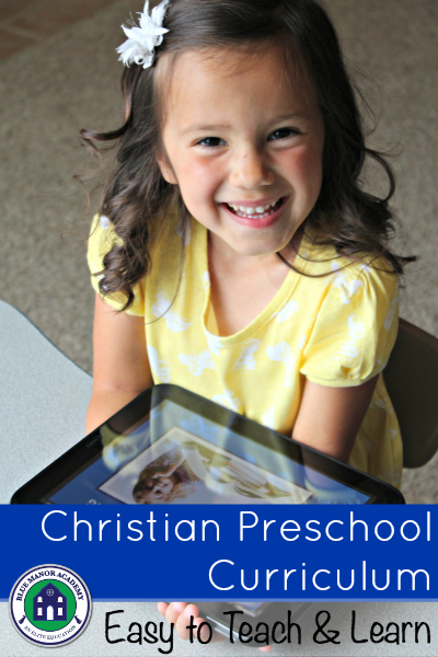 Christian Preschool Curriculum Covers a full range of subjects including anatomy, character development, bible and more. My preschooler loves it!